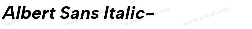 Albert Sans Italic字体转换
